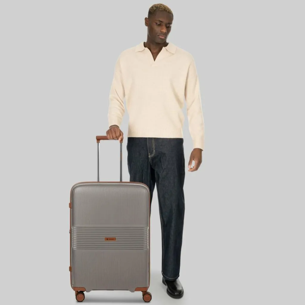 Farmhood Hartgepäck|4-Rollen Koffer<Eco Edition 02 4 Rollen Trolley 67 cm mit Dehnfalte cappuccino