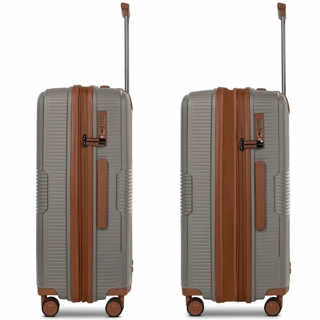 Farmhood Hartgepäck|4-Rollen Koffer<Eco Edition 02 4 Rollen Trolley 67 cm mit Dehnfalte cappuccino