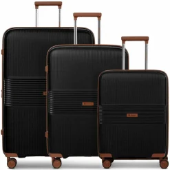 Farmhood Koffersets Als Hartgepäck|Koffersets 3-Teilig<Eco Edition 02 4 Rollen Kofferset 3-teilig mit Dehnfalte black