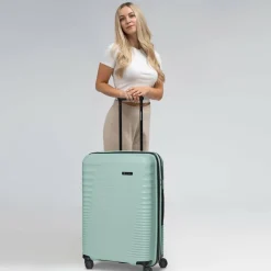 Farmhood Hartgepäck|4-Rollen Koffer<Eco Edition 4 Rollen Trolley 67 cm mit Dehnfalte mint