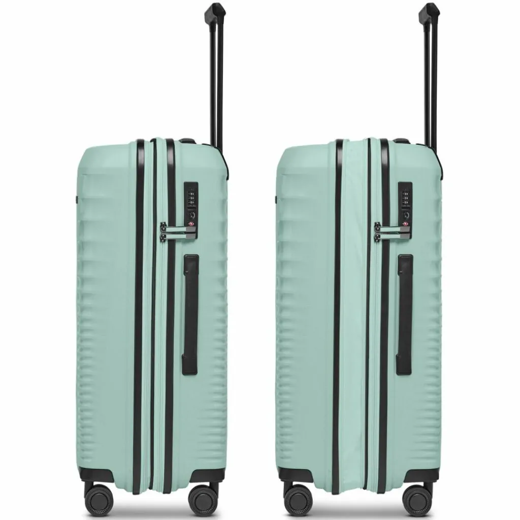 Farmhood Hartgepäck|4-Rollen Koffer<Eco Edition 4 Rollen Trolley 67 cm mit Dehnfalte mint