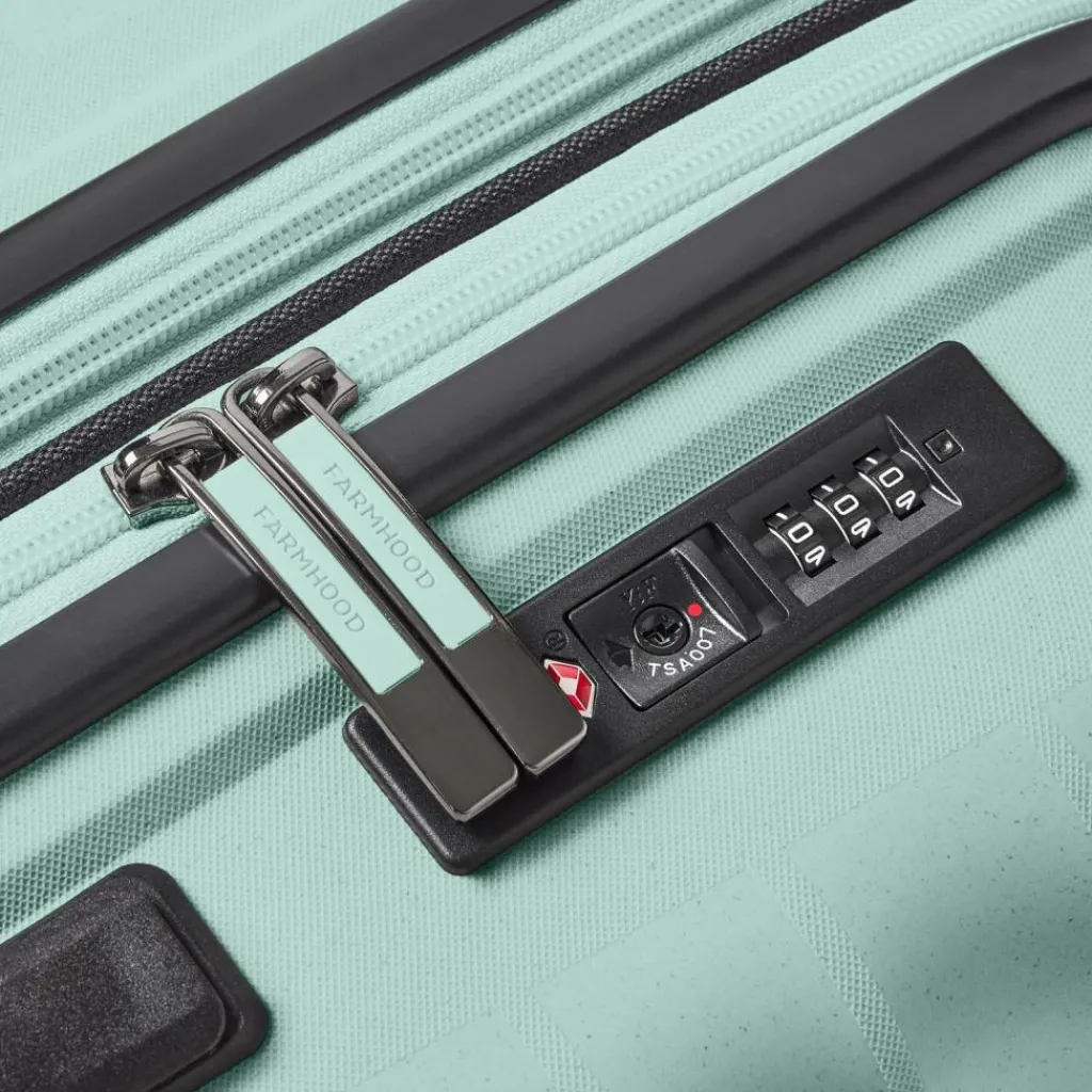 Farmhood Hartgepäck|4-Rollen Koffer<Eco Edition 4 Rollen Trolley 67 cm mit Dehnfalte mint
