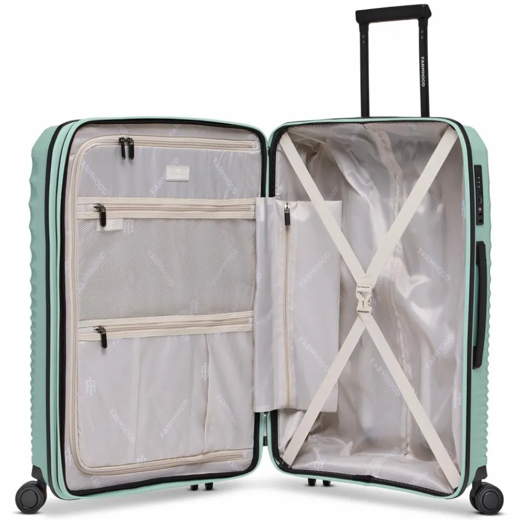 Farmhood Hartgepäck|4-Rollen Koffer<Eco Edition 4 Rollen Trolley 67 cm mit Dehnfalte mint