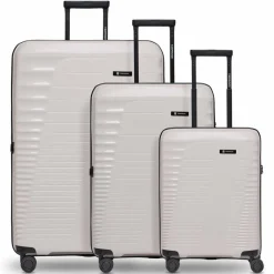 New Farmhood Eco Edition 4 Rollen Kofferset 3-teilig mit Dehnfalte beige