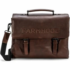 Farmhood Memphis Aktentasche XXL 3 Fächer Leder 39 cm