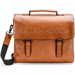 Farmhood Memphis Aktentasche XXL 3 Fächer Leder 39 cm