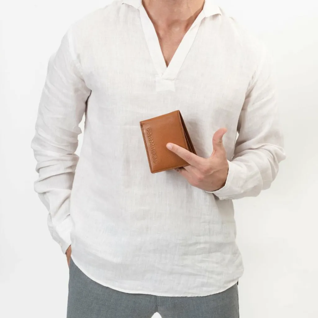 Farmhood Herrengeldbörsen Querformat<Memphis Geldbörse RFID Schutz Leder 12.5 cm camel