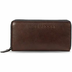 Outlet Farmhood Memphis Geldbörse RFID Schutz Leder 19.5 cm dark brown