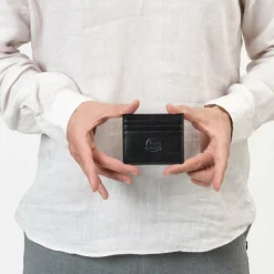 Farmhood Visitenkartenetuis<Memphis Kreditkartenetui RFID Schutz Leder 10 cm black 2