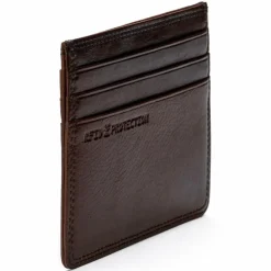Discount Farmhood Memphis Kreditkartenetui RFID Schutz Leder 10 cm dark brown