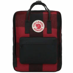 Discount Fjällräven Kanken Re-Wool City Rucksack 35 cm red-black