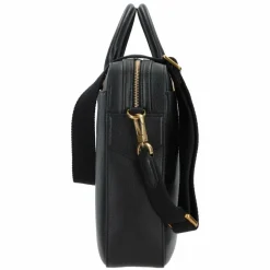 New Fossil Asher Aktentasche Leder 40 cm Laptopfach black