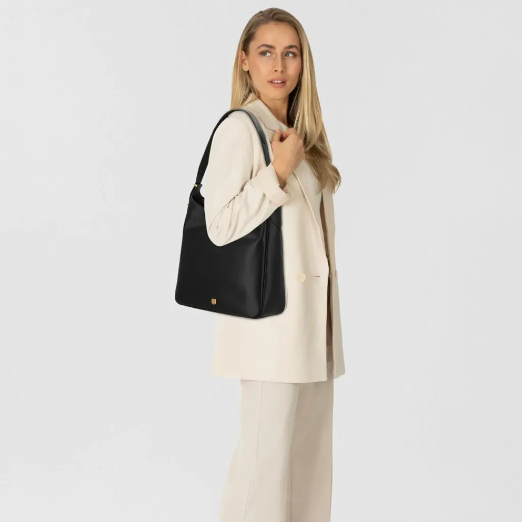 Fossil Henkeltaschen|Schultertaschen<Dillon Schultertasche Leder 30 cm black