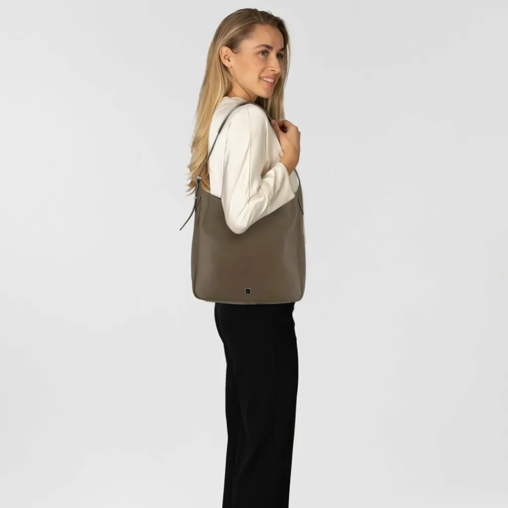 Fossil Dillon Schultertasche Leder 30 cm smoke