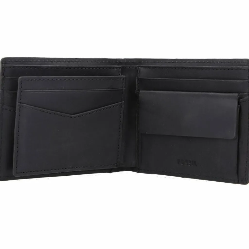 Hot Fossil Everett Geldbörse Leder 12 cm black