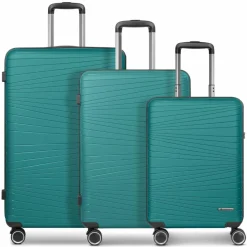 Outlet Franky Dallas 3.0 4 Rollen Kofferset 3-teilig mit Dehnfalte turquoise