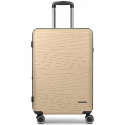 Franky Dallas 3.0 4 Rollen Trolley M 65 cm mit Dehnfalte beige