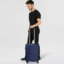 Hot Franky London 4 Rollen Kabinentrolley S 55 cm mit Dehnfalte dark blue