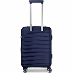 Hot Franky London 4 Rollen Kabinentrolley S 55 cm mit Dehnfalte dark blue