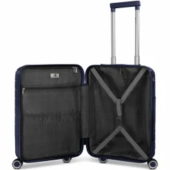 Hot Franky London 4 Rollen Kabinentrolley S 55 cm mit Dehnfalte dark blue