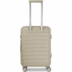 Outlet Franky London 4 Rollen Kabinentrolley S 55 cm mit Dehnfalte beige