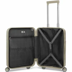 Outlet Franky London 4 Rollen Kabinentrolley S 55 cm mit Dehnfalte beige