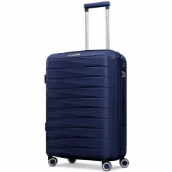 Franky Hartgepäck|4-Rollen Koffer<London 4 Rollen Trolley M 65 cm mit Dehnfalte dark blue
