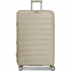 Franky Hartgepäck|4-Rollen Koffer<London 4 Rollen Trolley L 74 cm mit Dehnfalte beige