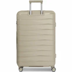 Franky Hartgepäck|4-Rollen Koffer<London 4 Rollen Trolley L 74 cm mit Dehnfalte beige