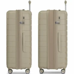 Franky Hartgepäck|4-Rollen Koffer<London 4 Rollen Trolley L 74 cm mit Dehnfalte beige