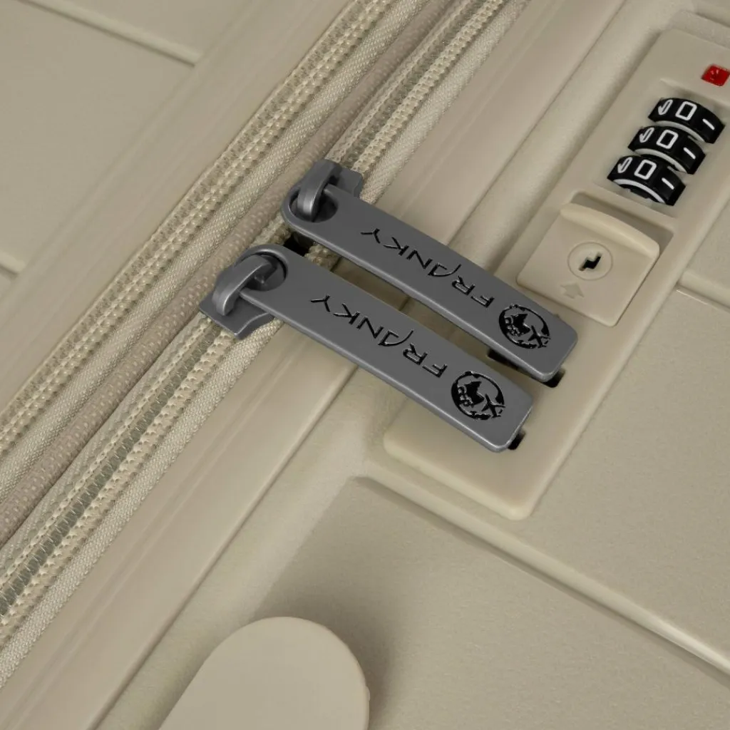 Sale Franky London 4 Rollen Trolley M 65 cm mit Dehnfalte beige