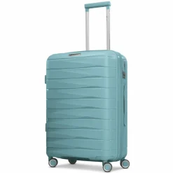 Franky Hartgepäck|4-Rollen Koffer<London 4 Rollen Trolley M 65 cm mit Dehnfalte mint green