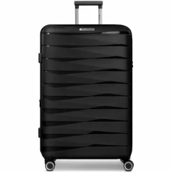 Franky Hartgepäck|4-Rollen Koffer<London 4 Rollen Trolley L 74 cm mit Dehnfalte black