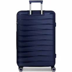 New Franky London 4 Rollen Trolley L 74 cm mit Dehnfalte dark blue
