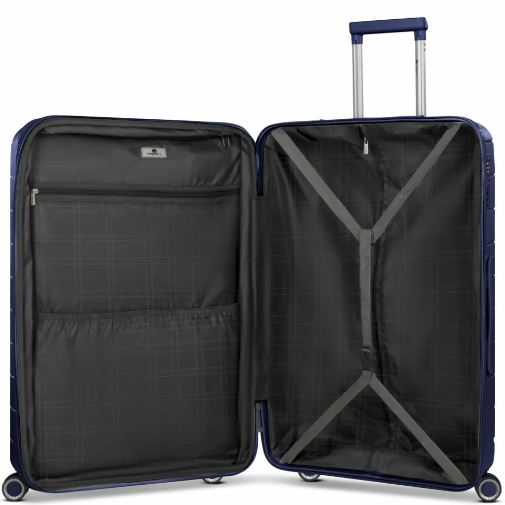 New Franky London 4 Rollen Trolley L 74 cm mit Dehnfalte dark blue