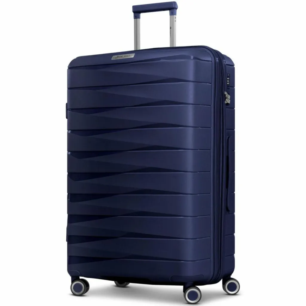 New Franky London 4 Rollen Trolley L 74 cm mit Dehnfalte dark blue
