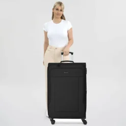 Franky Melbourne 3.0 4-Rollen Trolley 79 cm mit Dehnfalte black2