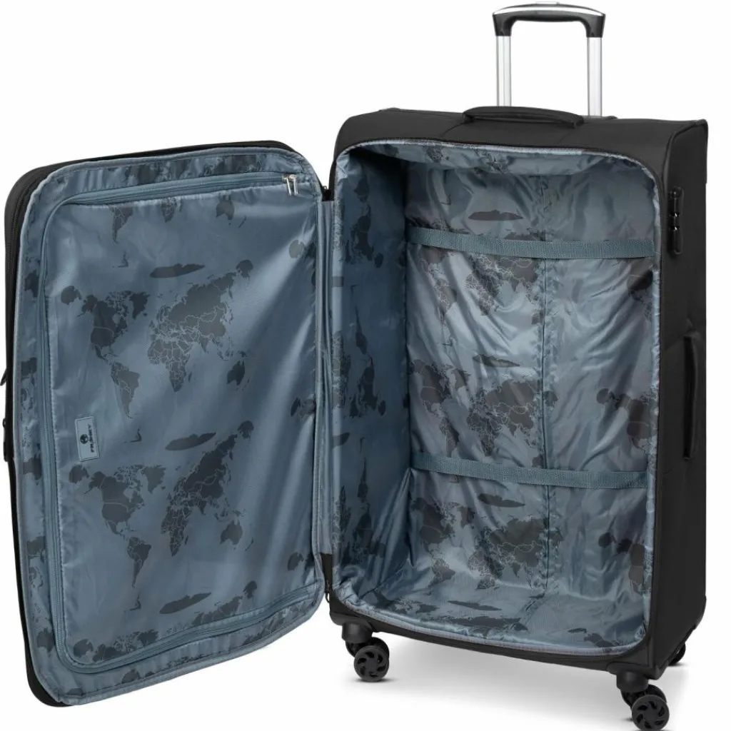 Franky Melbourne 3.0 4-Rollen Trolley 79 cm mit Dehnfalte black2