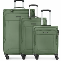Online Franky Melbourne 3.0 4-Rollen Kofferset 3tlg. mit Dehnfalte olive