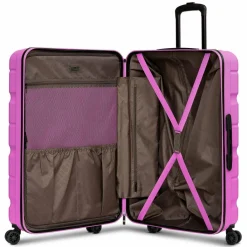 Franky Hartgepäck|4-Rollen Koffer<Munich 4.0 4 Rollen Trolley L 76 cm mit Dehnfalte pink dull