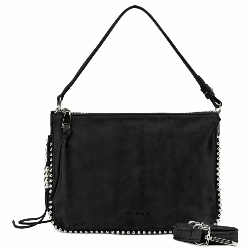 FredsBruder Umhängetaschen<All About Beads Umhängetasche Leder 28 cm black