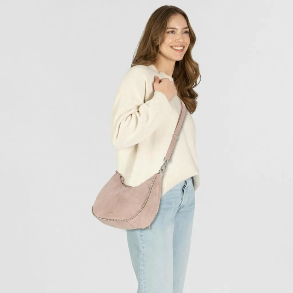 FredsBruder Schultertaschen<All About Beads Schultertasche Leder 30.5 cm chai latte