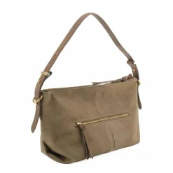 FredsBruder Beyond Schultertasche Leder 37.5 cm taupe