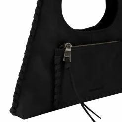 FredsBruder Henkeltaschen|Schultertaschen<Calm Schultertasche Leder 33 cm black