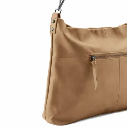 FredsBruder Schultertaschen<Calm Schultertasche Leder 41 cm milk coffee