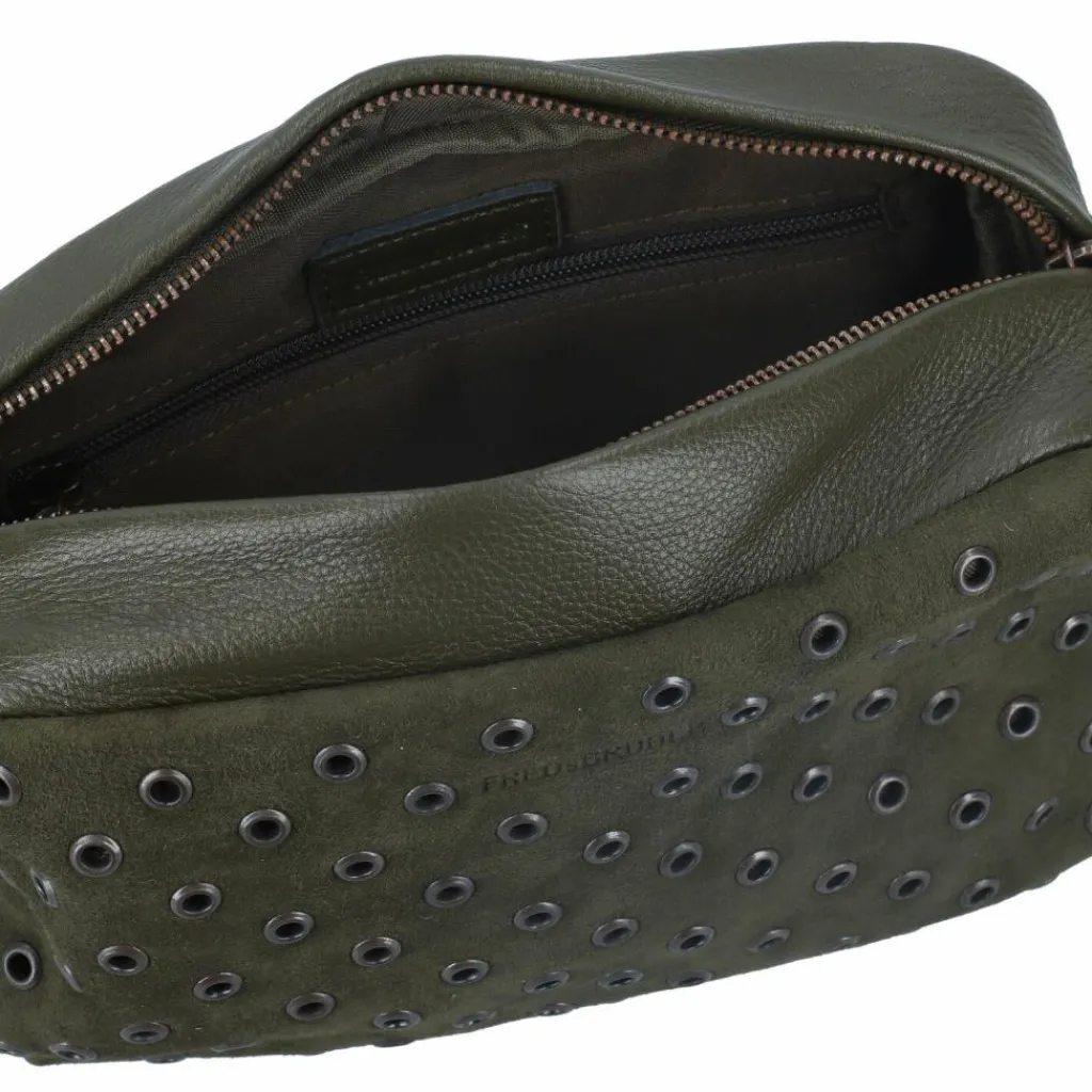 New FredsBruder Hey You Rock Umhängetasche Leder 28 cm olive
