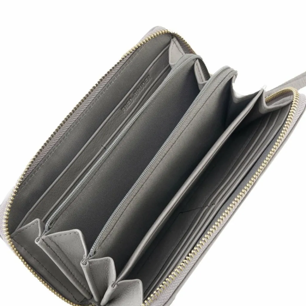 Outlet FredsBruder Just Easy Geldbörse RFID Schutz Leder 18.5 cm light grey