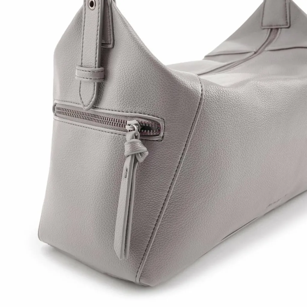 FredsBruder Umhängetaschen<My Bestie Umhängetasche Leder 36 cm warm grey