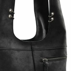 FredsBruder Schultertaschen|Henkeltaschen<Rebel At Heart Schultertasche Leder 29 cm black