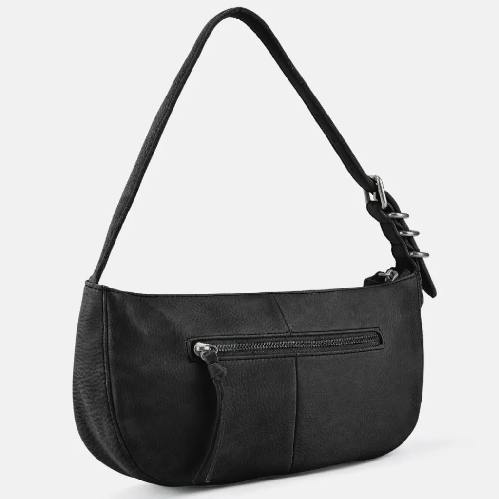 Best FredsBruder Ride Easy Schultertasche Leder 30 cm black